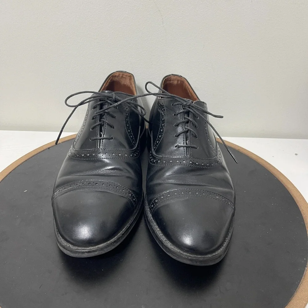 Allen Edmonds Van Ness Men 8 Cap Toe Oxford Black Leather Dress Shoes Classic